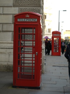 Telephone box near Oxford Street